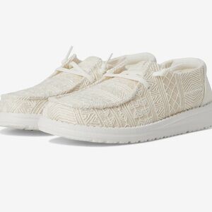 Hey Dude Wendy Crochet Lace White/Gold Size 6